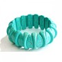 Bracelet on elastic, green turquoise with veining (single piece) interesting design
