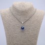 Pendant 'Ball in a Paw' 35x17 mm on a chain, length 70 cm +/- silver-colored metal