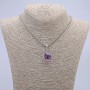 Pendant 'Ball in the Paw' 35×17 mm on a chain, length 70 cm +/- silver-toned metal
