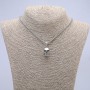 Pendant Skull 25x10 mm on a chain, 65 cm length, silver color