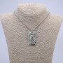 Pendant "Lion" 50x26 mm on chain, length 70 cm, silvery metal