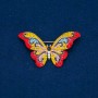 Sale! Butterfly Brooch with Multicolored Rhinestones, Gold-Tone Metal 35×58 mm +