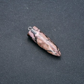 Rhodonite ball pendulum pendant 13x40x45mm (+-)