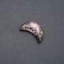 Rodonite Stone Half-Moon 12×30×8 mm (+/-) without hole