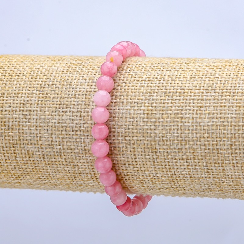 Elastic Tourmaline Bracelet (Synthetic) Smooth Beads, 6 mm Diameter ±, Length 18 cm ±