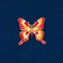 Brooch 'Butterflies' in gold-tone metal with enamel, 36x36 mm +
