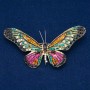 Sale! Butterfly Brooch with Golden Metal and Multicolored Rhinestones, 42×82 mm +
