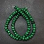 Malachite Beads on a Thread (Pressed). Smooth Rondelles, 8x5 mm, Length 40 cm