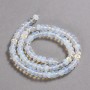 Moonstone Beads on Thread (Synthetic) Smooth Rondelle, Diameter 6x4mm + -, Length 39cm +