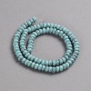Turquoise beads (imitation) smooth rondelle, diameter 6x4 mm + -, length 39 cm +