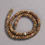 Beads on a thread of natural stone Landscape Jasper, smooth rondelle, 6x4 mm, length 39 cm