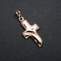 Pendant Xuping 18K Gold Plating Cross with White Crystal, diameter 35x14 mm +