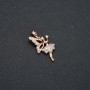 Pendant Xuping 18K Gold Plating Fairy with White Crystals, diameter 25×14 mm +