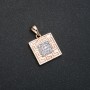 Xuping Pendant with 18K Gold Plating and White Crystals, 23×15 mm diameter +