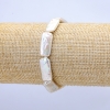 Elastic bracelet with Baroque pearls, diameter 9x21mm+-, length 18cm+