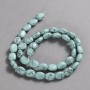 Turquoise beads (artificial) smooth oval, diameter 10x8mm + -, length 39cm +
