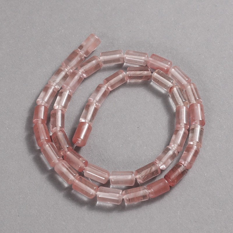 Beads on a strand of natural Chalcedony, smooth cylindrical, diameter 10x6 mm + -, length 41 cm +