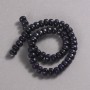 Beads on a thread Aventurine Blue Sand Night of Cairo (synthetic) Smooth Rondel, diameter 9x7 mm, length 39 cm +