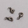 Carabiner clasp 8×12 mm, dark chocolate metal finish