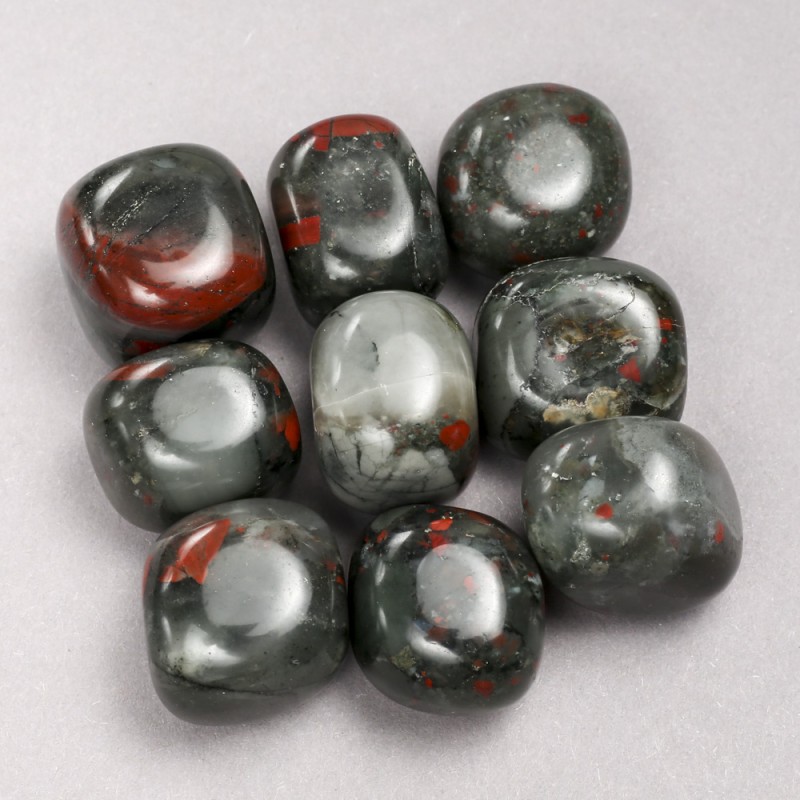 Heliotrope Jasper natural gemstone, diameter 22×16 mm ± (packaging 100 g)