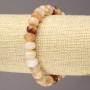 Elastic bracelet with natural carnelian, smooth rondels, diameter 9×7 mm+