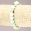 Elastic bracelet with natural chrysoprase, smooth beads, diameter 8 mm