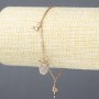Xuping Bracelet - 18K Gold Plating with White Crystals, 1.5 mm Thick, Length 18–21 cm