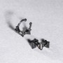 Kaf Xuping Black Rhodium with Black Rhinestones and Black Crystals 5x12mm +
