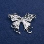 Sale! Butterfly Brooch Silver Metal 50×36 mm +