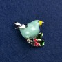 Sale! Bird-shaped Brooch in Golden Metal and Enamel 40×26 mm +