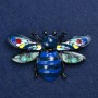 Sale! Beetle Brooch, Silvery Metal and Enamel, 70x42 mm +