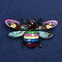 Sale! Beetle Brooch in Silver-Tone Metal and Enamel 70×42 mm +
