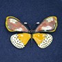 Sale! Butterfly Brooch Black Metal and Enamel 70x40 mm +