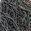 Czech Crystal Beads on Fishing Line with Gasoline-Effect Coating, Faceted Rondel, Diameter 3x2.5 mm, Length 36 cm