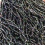 Czech Crystal Beads on Fishing Line with Gasoline-Effect Coating, Faceted Rondel, Diameter 3x2.5 mm, Length 36 cm