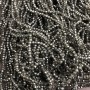 Gray Transparent Czech Crystal Beads on Fishing Line, Petrol Iridescent Faceted Rondelle, 3x2.5 mm + -, Length 36 cm +