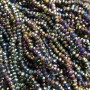 Beads Czech Crystal on Fishing Line, Benzine-Coated Faceted Rondelle, Diameter 3×2.5 mm ±, Length 36 cm ±