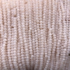 Peach Matte Czech Crystal Beads on beading thread, faceted rondelle, diameter 3x2.5mm, length 36-38cm +