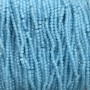 Beads Czech Crystal on Fishing Line - Sky Matte, Faceted Rondelle, Diameter 3×2.5 mm, Length 36–38 cm