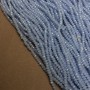 Beads Czech Crystal on thread, cornflower blue matte, faceted rondelle, diameter 3×2.5 mm, length 36–38 cm