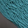 Beads Czech Crystal on thread turquoise matte faceted rondelle, diameter 3.5x3 mm + -, length 36-38 cm +