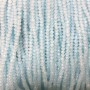 Pale Lilac-Blue Matte Czech Crystal Beads on Thread, Faceted Rondelle, Diameter 3.5×3 mm, Length 36–38 cm +