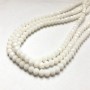 Czech Crystal Beads on Thread, Pale Peach Matte, Faceted Rondelle, 6x4.5 mm, Length 38-40 cm + -