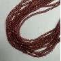 Czech Crystal Beads on Fishing Line Brown Transparent Faceted Rondelle, Diameter 3.5×3 mm, Length 32 cm