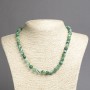Natural eye agate necklace, smooth beads, diameter 8(±)mm, length 45cm+