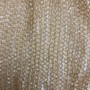 Amber Czech Crystal Beads on Beading Thread, Transparent Faceted Rondelle, 6x5 mm, Length 40 cm