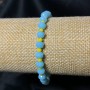 Elastic bracelet with Czech crystal Ukraine faceted rondel, diameter 6x4 mm, length 18 cm +/-