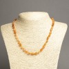 Necklace natural stone Carnelian tumbled, diameter 6×8mm +/-, length 45cm +/-