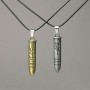 Matching pendants 'Beads on a Cord' 50x8mm + -, length 45–50 cm
