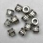Bead insert findings in silver color, 5x4.5 mm, pack of 26+